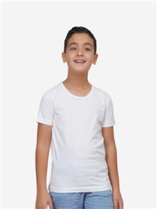 زیرپوش پسرانه نیمه آستین سفید