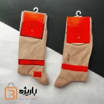 جوراب ساق دار مردانه کرم