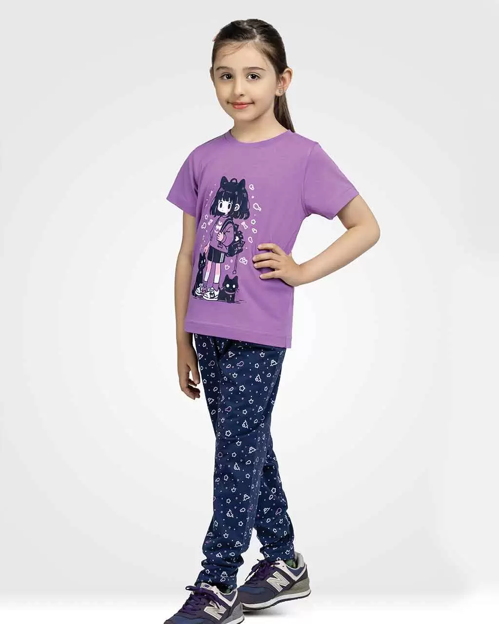 giels-tshert05 ست لباس راحتی دخترانه mini