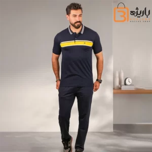 ست راحتی مردانه هیراد با نوار زرد