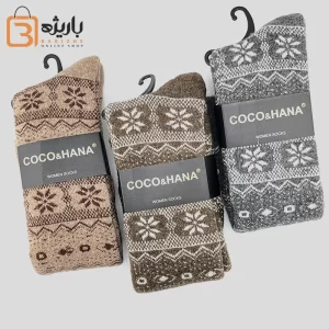 جورابشمی زیرزانو زنانه برف رنگی