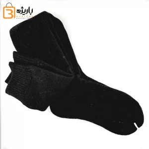 جوراب پشمی مشکی بالای زانو