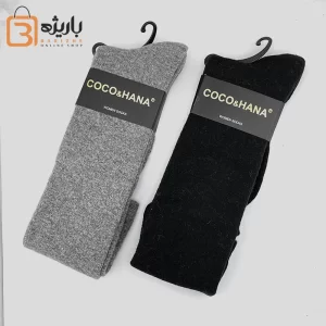جوراب زیر زانو زنانه پشمی ساده رنکی